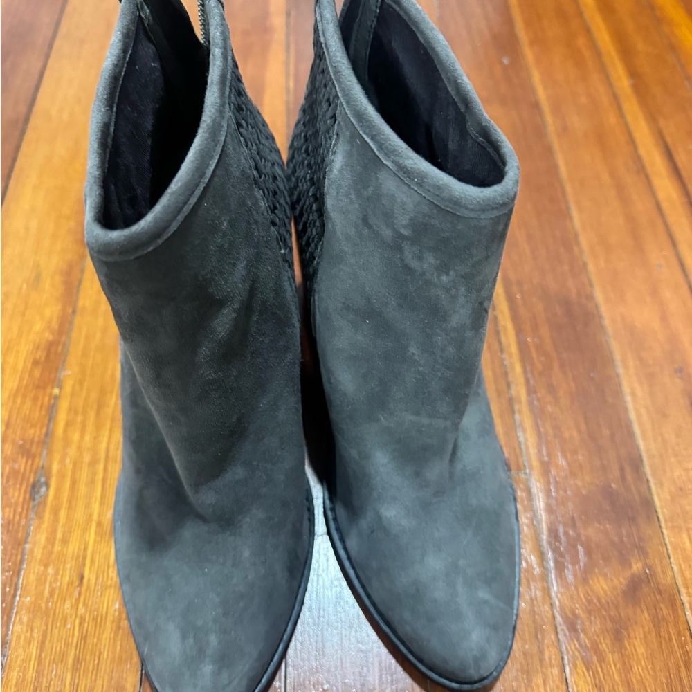 Women's Black Suede Ankle Boots